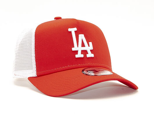 Kšiltovka New Era 9FORTY A-Frame Trucker Los Angeles Dodgers League Essential Scarlet/White