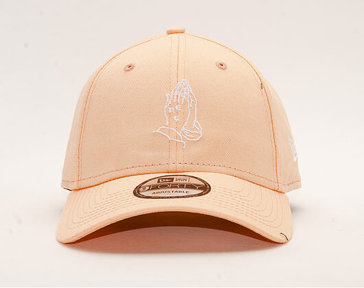 Kšiltovka New Era 9FORTY Script Peach/White