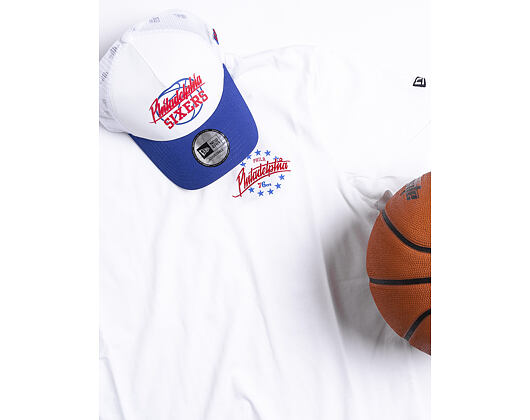 Triko New Era Philadelphia 76ers Script Logo White