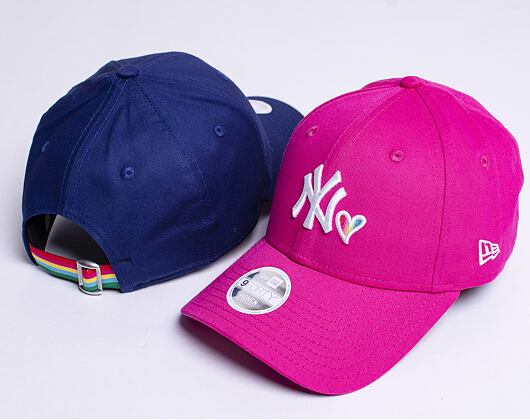 Dámská Kšiltovka New Era 9FORTY New York Yankees Rainbow Heart Pink
