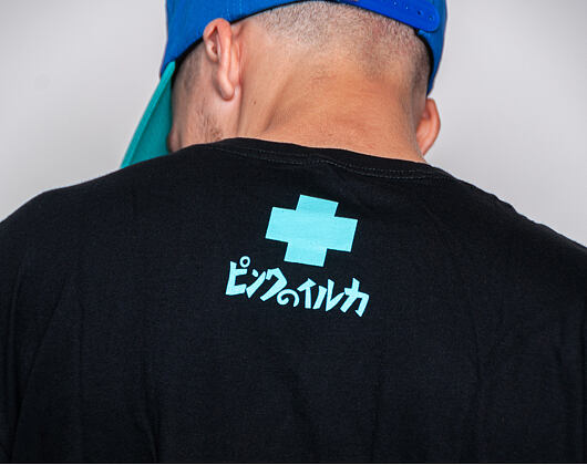 Triko Pink Dolphin Waves Stamp Black