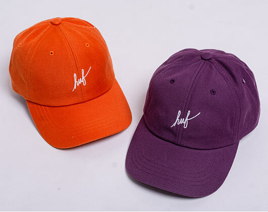 Kšiltovka HUF Script CV 6 Panel Purple Velvet
