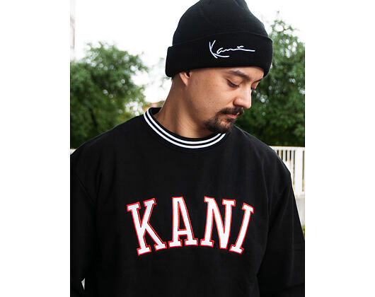 Mikina Karl Kani College Crew black/red/white