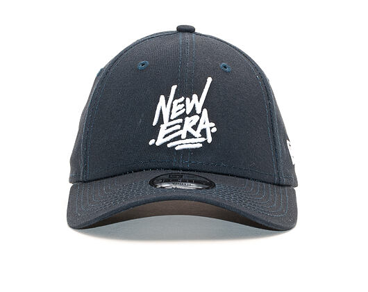 Dětská Kšiltovka New Era 9FORTY Script Youth Navy / White Strapback