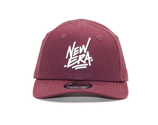 Dětská Kšiltovka New Era 9FORTY Script Toddler Maroon / White Strapback