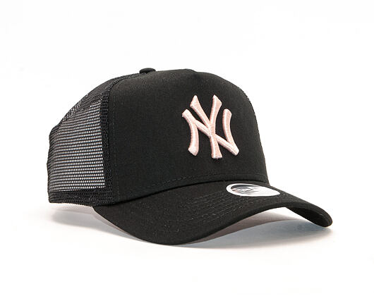 Dámská Kšiltovka New Era 9FORTY Trucker The League Essential New York Yankees Black / Blush Sky Pink