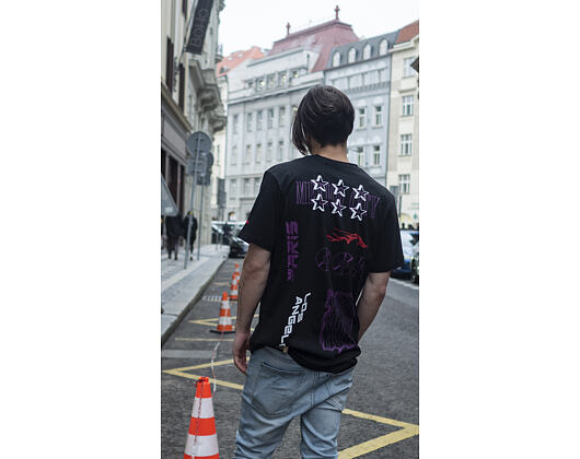 Triko New Era Bootleg Graphic Print Black