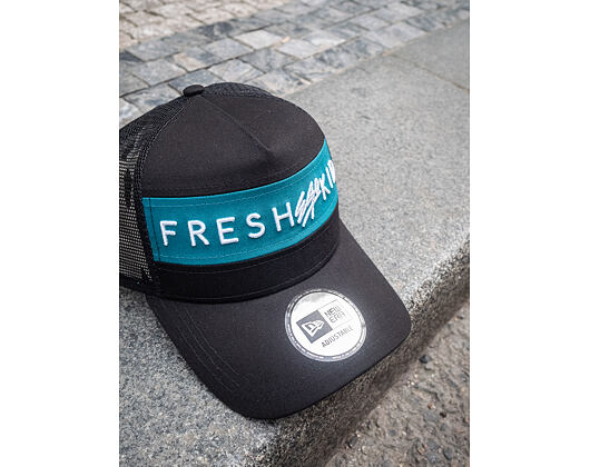 Kšiltovka New Era 9FORTY A-Frame Trucker Colour Block Fresh Ego Kid Black/Teal