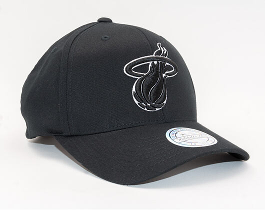 Kšiltovka Mitchell & Ness Miami Heat 600 Black And White Logo 110