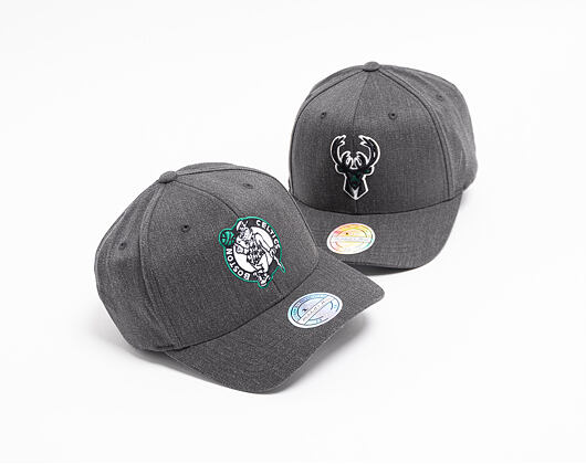 Kšiltovka Mitchell & Ness Milwaukee Bucks 715 Charcoal Heather Team Pop