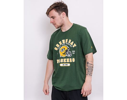 Triko New Era NFL Helmet And Wordmark Tee Green Bay Packers Cilantro Green