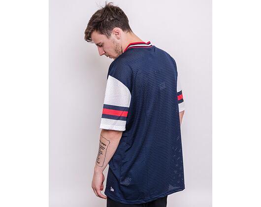 Triko New Era NFL Stripe Sleeve Oversized Tee New England Patriots Oceanside Blue