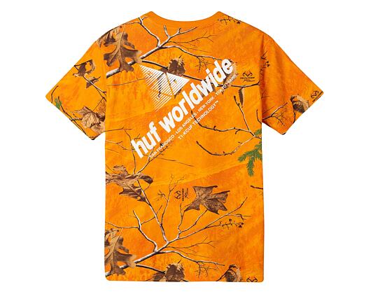 Triko HUF Realtree Peak Logo T-Shirt Orange