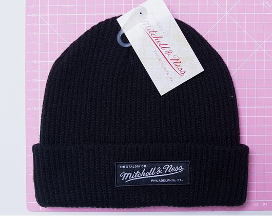 Kulich Mitchell & Ness Box Logo Cuff Knit Black