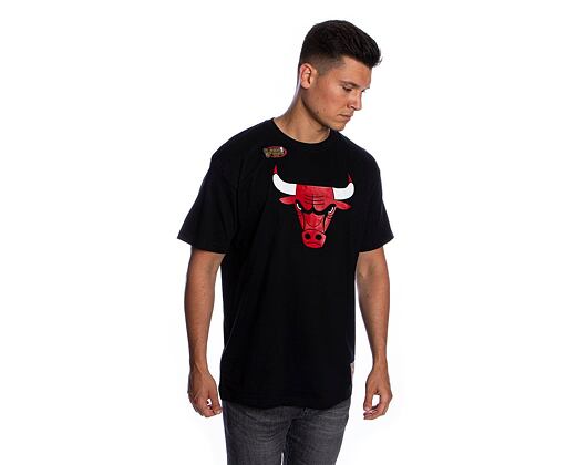 Triko Mitchell & Ness Chicago Bulls T-Shirt Team Logo Traditional Black