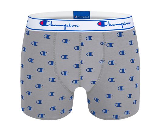 Pánské Boxerky Champion Patterned Boxer X1 Grey/Blue