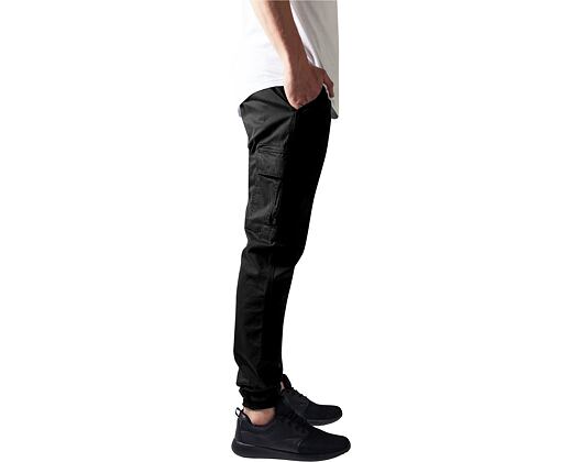 Kalhoty Urban Classic TB1435 Washed Cargo Twill Jogging Pants Black