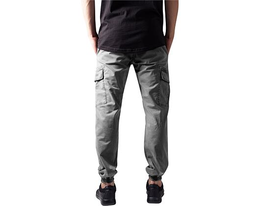 Kalhoty Urban Classic TB1435 Washed Cargo Twill Jogging Pants Grey