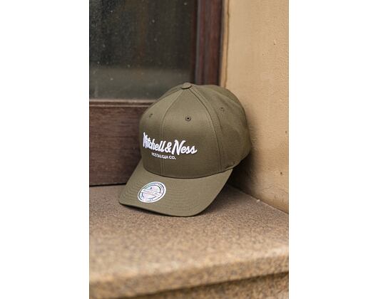 Kšiltovka Mitchell & Ness Pinscript High Crown 110 Flex-Snap Olive/White Snapback
