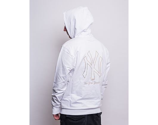 Mikina New Era MLB Metallic Hoody New York Yankees Optic White/Gold
