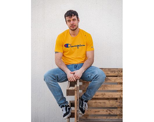 Triko Champion Crewneck T-Shirt Yellow 210972 OS030 ZNN