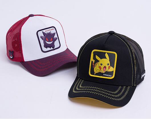 Kšiltovka Capslab - Trucker Pokémon - Pikachu - Black / Black