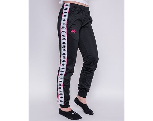 Dámské Tepláky Kappa 222 Banda Wrastoria Slim C1A Black/Pink/White