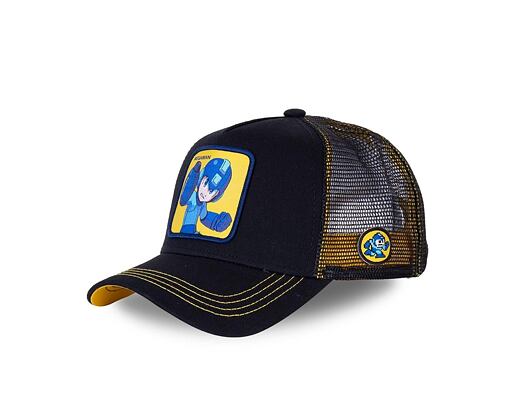 Kšiltovka Capslab Trucker (MEGAMAN) Black/Yellow HER2