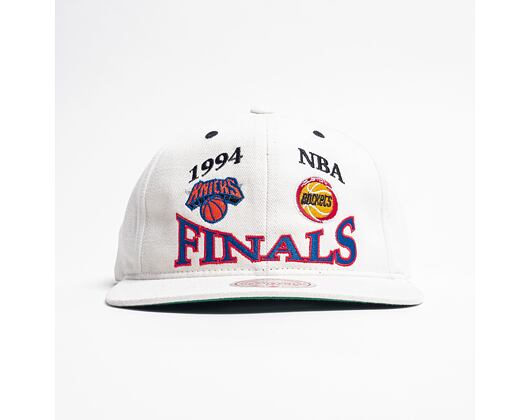 Kšiltovka Mitchell & Ness Houston Rockets INTL828 Rockets V Knicks 1994 Finals White