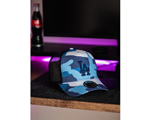 Kšiltovka New Era 9FORTY Trucker MLB Camo Pack Los Angeles Dodgers Snapback Navy