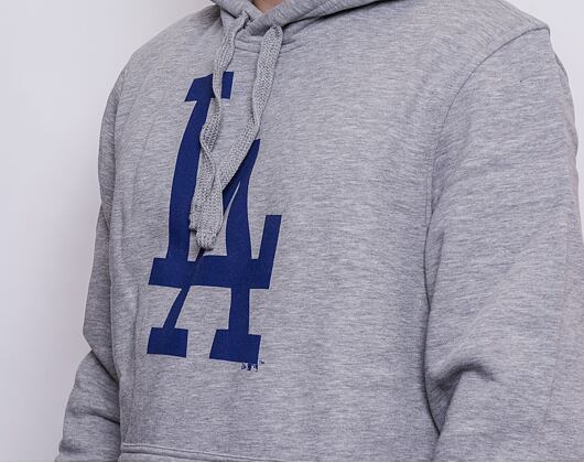 Mikina s kapucí New Era Essential Pull-Over Hoody Los Angeles Dodgers Grey