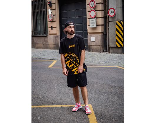 Triko New Era NBA Enlarged Logo Tee Los Angeles Lakers Black