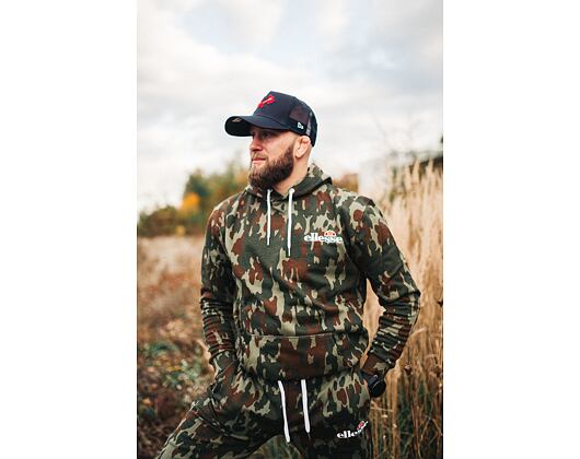 Mikina s kapucí Ellesse Primero Camo OH Hoody Khaki