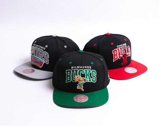 Kšiltovka Mitchell & Ness Team Arch 2 Tone Snapback Milwaukee Bucks Black / Green