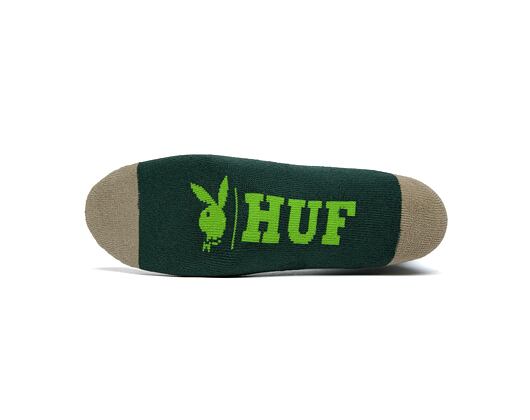 Ponožky HUF Playboy Rabbit Head Crew Sock Forest Green