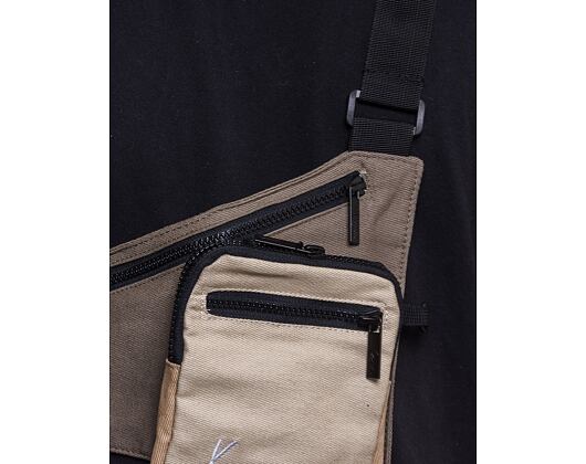 Ledvinka Karl Kani Signature Block Crossbody Bag Military Green/Sand