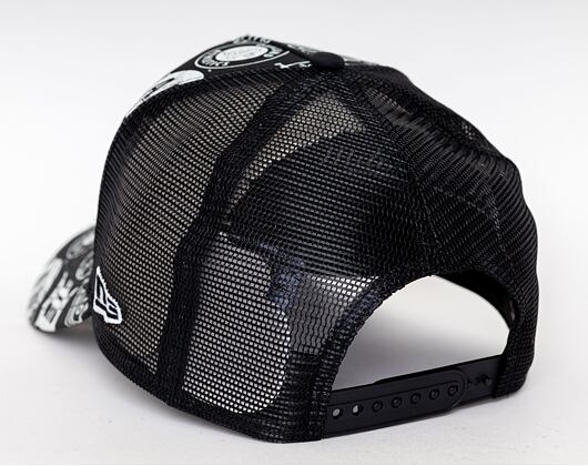 Kšiltovka New Era 9FORTY Trucker MLB All-Over Print Snapback Black