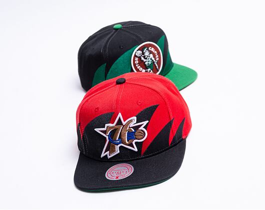 Kšiltovka Mitchell & Ness Sharktooth Snapback HWC Philadelphia 76ers Black / Red