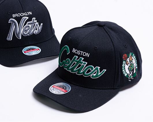 Kšiltovka Mitchell & Ness Team Script 2.0 Stretch Snapback Boston Celtics Black