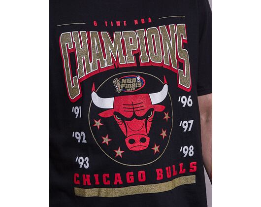 Triko Mitchell & Ness Last Dance 6x Champs Tee 2 Chicago Bulls Black