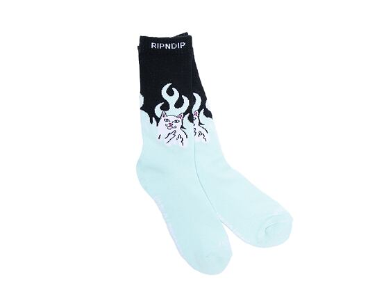 Ponožky Rip N Dip Welcome To Heck Socks Black/Blue RND9154