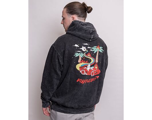 Mikina Rip N Dip Hell Racer Hoodie Black Mineral Wash RND9041