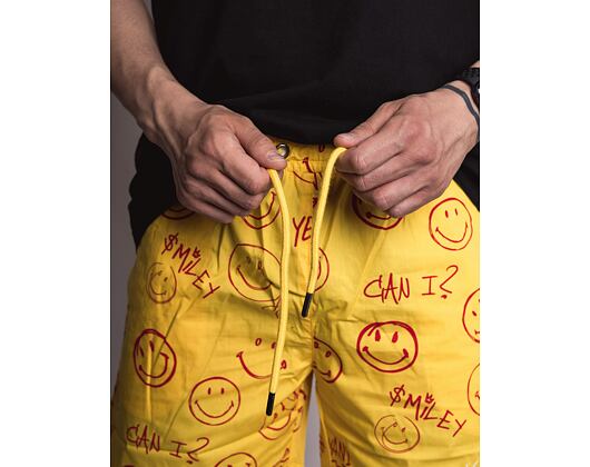 Kraťasy Karl Kani Signature Smiley Resort Shorts yellow/red