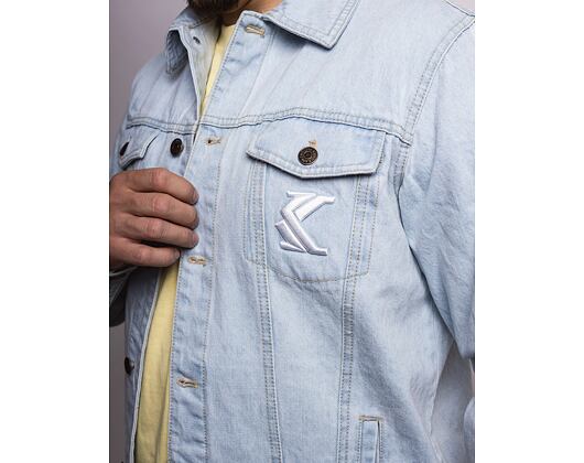Bunda Karl Kani Retro Scribble Denim Jacket bleached blue