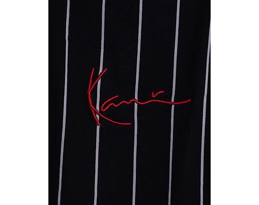 Triko Karl Kani 6030153 Small Signature Pinstripe Tee Black/White