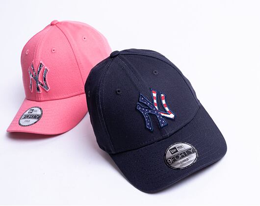 Dětská kšiltovka New Era 9FORTY Kids MLB Wild Camo New York Yankees Strapback Navy