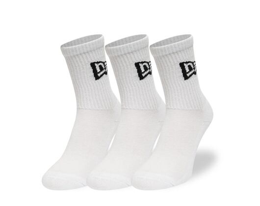 Ponožky New Era Flag Crew 3Pack White