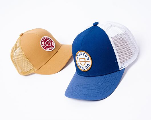 Kšiltovka Brixton Crest X MP Mesh Cap Washed Navy Joe Bue White