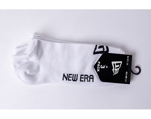 3 páry ponožek New Era Flag Sneaker 3Pack White