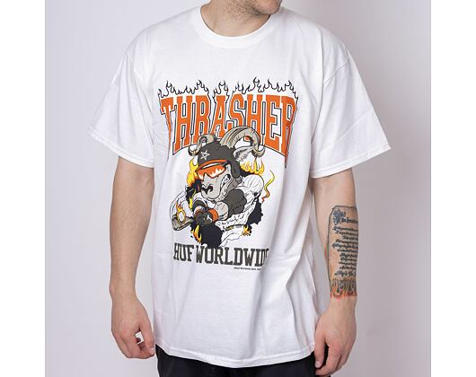 Triko HUF × Thrasher Rincon T-Shirt White